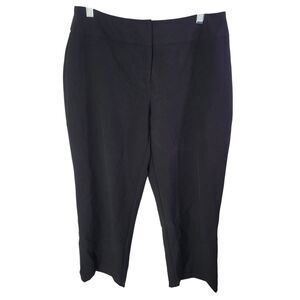 Simply Styled by Sears Womens Size 8 Black Solid Capri Trouser Pants
